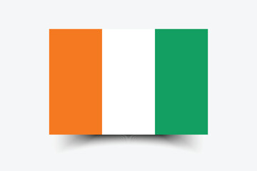 Cote d 'Ivoire flag official colors and proportion digital vector illustration