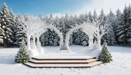 Snowy Forest Stage