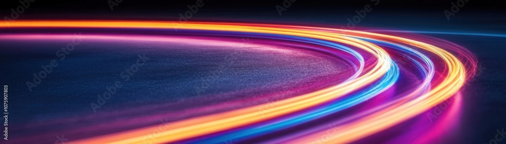 Aufkleber dynamic light trails creating an abstract background for strategic business roadmap and conceptual d