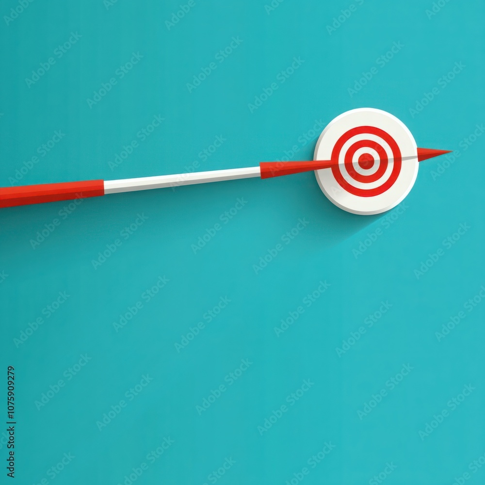 Poster strategic goals target list for achieving success in business and personal development speed and pre