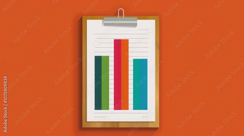 Poster detailed comparison of value and price through bar chart representation featuring on a vibrant backg