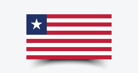Liberia flag official colors and proportion digital vector illustration