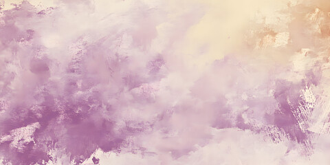Fototapeta premium Pastel Dream: Abstract watercolor wash background in soft purple and peach tones. Perfect for adding a touch of dreamy elegance to your designs. 