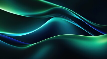 Obraz premium Abstract Green and Blue Waves
