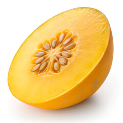 Butternut squash and slice isolated on white