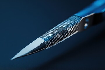 Closeup of a Silver Nail File