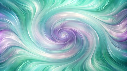 A mesmerizing abstract design with swirling shades of teal, purple, and white, creating a sense of depth and motion.