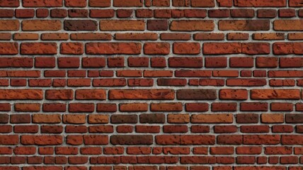 Obraz premium Seamless brick wall texture with a vibrant red and brown color pattern. Perfect for architectural backgrounds and designs, offering a rustic and classic aesthetic. High resolution.