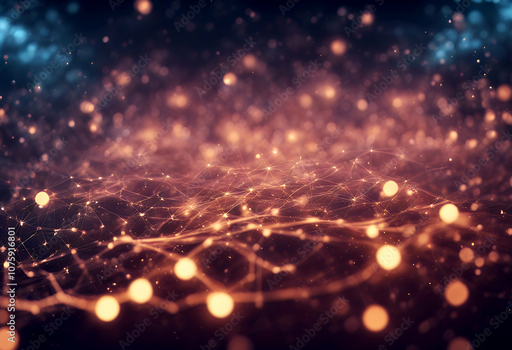 Poster abstract presentation tech violet blue image network glowing background science particles wallpaper 