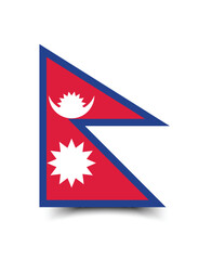 Nepal flag official colors and proportion digital vector illustration