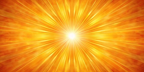 Obraz premium A radiant sunburst of golden rays and orange hues emanates from a central point of light, suggesting warmth, energy, and the promise of a bright future.