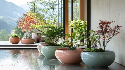 Discover serene ceramic pots in soft pastels