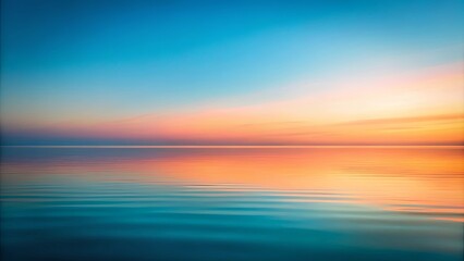 Fototapeta premium Peaceful Serenity of a Calm Horizon Reflected in the Water