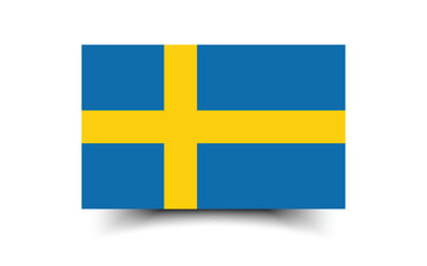 Sweden flag official colors and proportion digital vector illustration