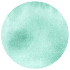 Green Watercolor hand painted circles texture. Watercolour circle elements for design.