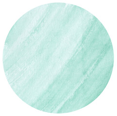 Green Watercolor hand painted circles texture. Watercolour circle elements for design.