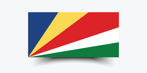 Seychelles flag official colors and proportion digital vector illustration