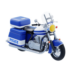 3D Police Motorcycle for Patrol