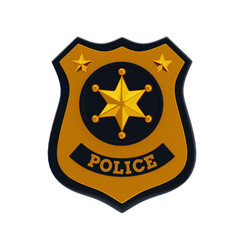 3D Police Shield Badge