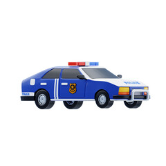 3D Police Patrol Car with Siren