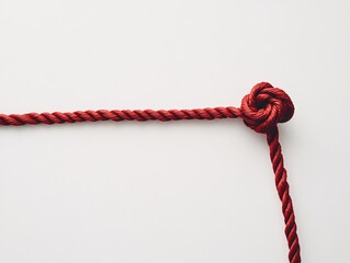 red rope on a white background