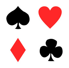 heart, spade, club, and diamond playing cards