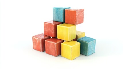 Obraz premium Colorful Wooden Blocks