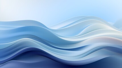 Obraz premium digital technology silver and white abstract wave poster background
