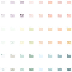 Pastel coloured folder icon sheet 