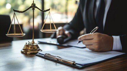 Lawyer Signing Legal Documents