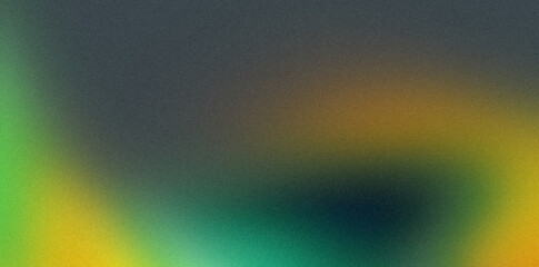 Abstract retro orange green color grainy gradient backdrop design. Vibrant colors noisy gradient, glowing, shine, bright, noise texture effect