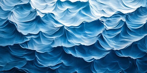 Blue Wavy Surface, Generative AI