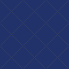 Seamless black and blue vintage op art striped squares geometric pattern vector