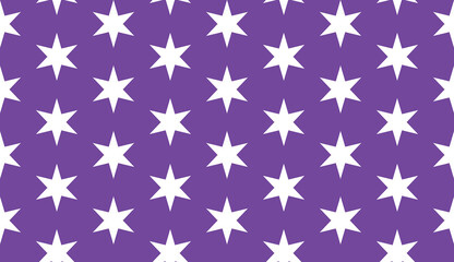 Seamless purple and white vintage magic hexagonal stars textile geometric pattern vector