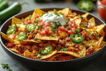 Delicious Nachos with Toppings