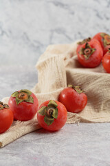 Delicious persimmons ripened in autumn