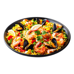 Paella Seafood with Transparent Background