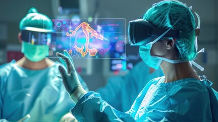 Surgeon Using VR Technology for Surgery