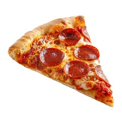 A Slice of Pepperoni Pizza with Transparent Background