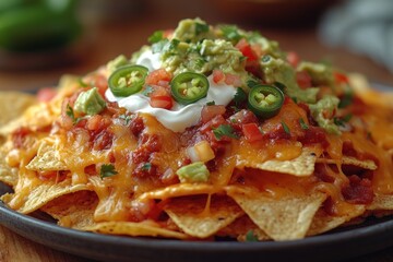 Delicious Nachos with Toppings