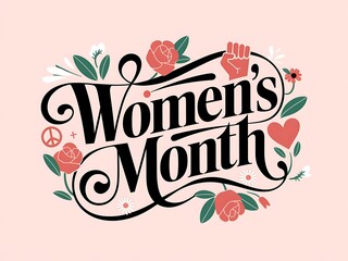 Obraz premium Floral Design Celebrating Women's Month