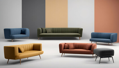 lifestyle contemporary elegant home background designer various set sofas relaxing stylish seating design furniture interior comfort classic 