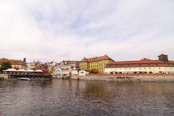 Franz Kafka Museum Prague. View from Vltava River