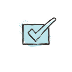 Check Mark or Tick in Box. EPS Vector icon isolated on transparent background.
Check mark or tick sign in box. Easily editable, recolor EPS vector icon isolated on transparent background.