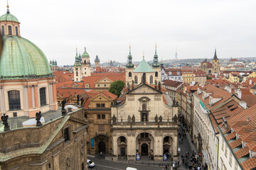 St. Salvator Church, a Catholic church in the Klementinum in Old Town, Prague, Czech Republic