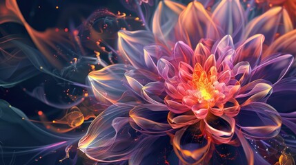 Obraz premium Abstract Flower with Swirling Petals
