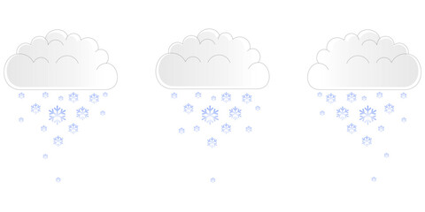 vector design illustration of snow cloud on christmas day