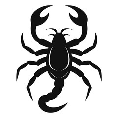 Scorpion Silhouette Vector Icon.