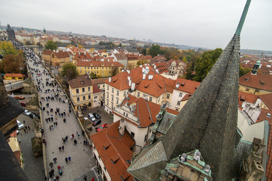 Judith Tower, one of the towers on the Mal&aacute; Strana side of Charles Bridge in Prague