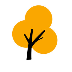 Obraz premium colored trees in the Scandinavian style